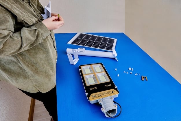 A close-up of a solar panel being tested in a laboratory setting. The panel is connected to various monitoring devices. Technicians in lab coats are observing the panel and taking measurements. The image emphasizes the scientific rigor behind solar panel development and efficiency improvements.