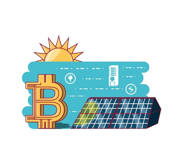 A diagram showing how a blockchain network can be used to track renewable energy credits (RECs) from generation to consumption. The diagram highlights the transparency and security of the blockchain process.