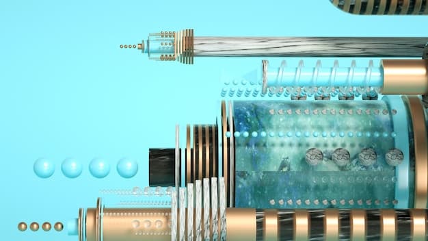 A schematic diagram of a nanotechnology-based water filter, showing the internal structure and how it captures contaminants. Focus on the detailed, scientific design.