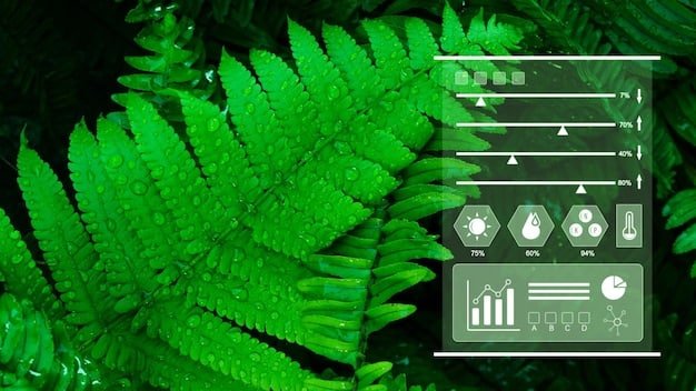 A data dashboard displaying real-time analytics of an AI-powered recycling system, showing metrics such as type and quantity of sorted materials, processing speed, and contamination rates.
