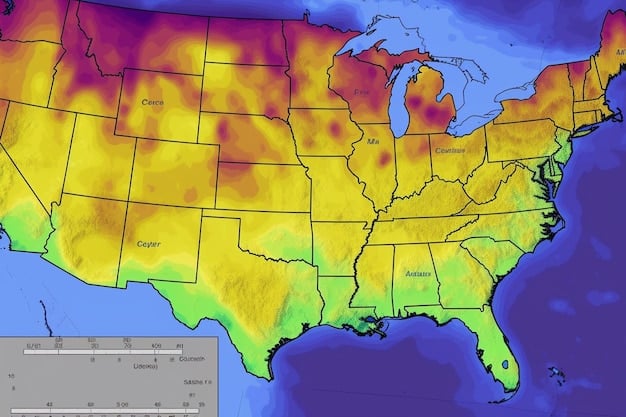 A map of the United States highlighting different climate zones, with specific solar irradiation levels indicated for each zone. The image should show the varying degrees of sunlight available across different regions, from the sunny Southwest to the cloudier Northwest.