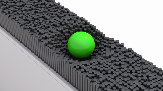 A cross-section of carbon-capturing concrete, showing the mineral structures that have absorbed and bonded with CO2 from the atmosphere during the curing process.