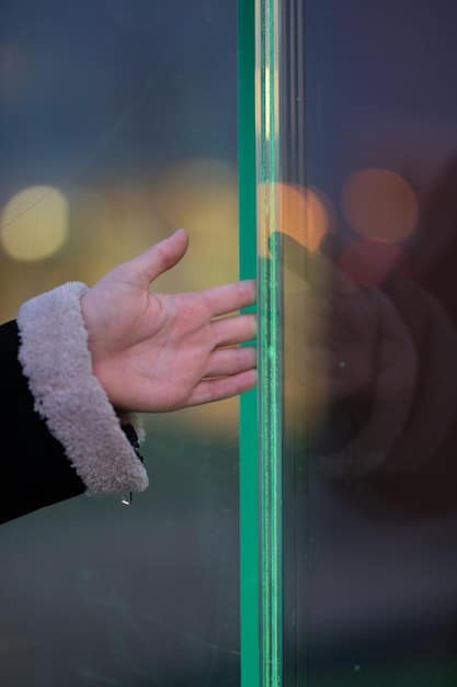 A close-up shot of a double-pane window, showing the layers of glass and the insulating gas fill. The image highlights the advanced technology used in modern windows to improve energy efficiency.