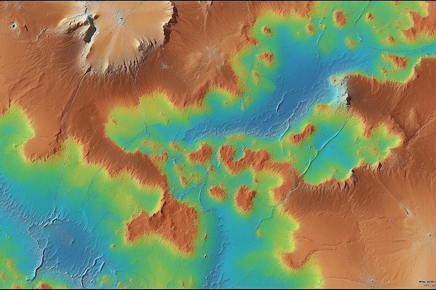A map of the Western US highlighting the regions most vulnerable to water shortages due to melting glaciers, with color-coded areas indicating the severity of the projected impacts on agriculture.